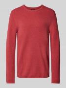 MCNEAL Regular Fit Strickpullover mit Strukturmuster in Hellrot Melang...