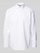 Jake*s Regular Fit Business-Hemd mit Knopfleiste in Weiss, Größe 37/38
