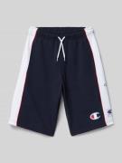 CHAMPION Bermudas mit Label-Print in Marine, Größe 140