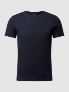 Polo Ralph Lauren Slim Fit T-Shirt mit Logo-Stitching in Marine, Größe...