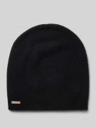 Seeberger Beanie mit Label-Detail in Black, Größe 1