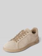 Polo Ralph Lauren Ledersneaker mit Logo-Prägung in Beige, Größe 45