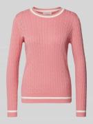 Christian Berg Woman Strickpullover mit gerippten Abschlüssen in Pink,...