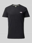 Superdry T-Shirt mit Label-Stitching in Black, Größe L