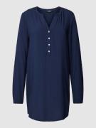 Montego Longbluse aus reiner Viskose mit kurzer Knopfleiste in Dunkelb...