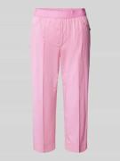 Marc Cain Regular Fit Caprihose mit Label-Bund in Pink, Größe 42