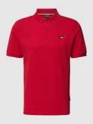 HECHTER PARIS Poloshirt mit Label-Stitching in Rot, Größe L