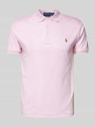 Polo Ralph Lauren Poloshirt mit Label-Stitching in Pink, Größe S