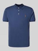 Polo Ralph Lauren Poloshirt mit Label-Stitching in Marine, Größe L