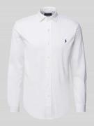 Polo Ralph Lauren Slim Fit Freizeithemd mit Haifischkragen in Weiss, G...