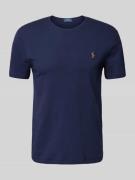 Polo Ralph Lauren T-Shirt mit Label-Stitching in Marine, Größe L