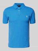 Polo Ralph Lauren Slim Fit Poloshirt mit Label-Stitching in Royal, Grö...