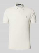 Polo Ralph Lauren Poloshirt mit Label-Stitching in Beige, Größe L