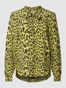 Zadig & Voltaire Bluse mit Animal-Print Modell 'TAOS' in Neon Gelb, Gr...