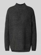 QS Strickpullover mit Stehkragen und Woll-Anteil in Offwhite, Größe L