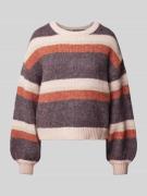 QS Strickpullover mit Puffärmeln in Lila, Größe L