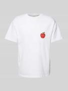 BLKVIS T-Shirt mit Label-Print in Weiss, Größe S