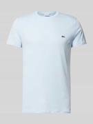 Lacoste T-Shirt mit Rundhalsausschnitt Modell 'Supima' in Hellblau, Gr...