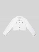 Happy Girls Jeansjacke mit Motiv-Stitching in Ecru, Größe 122