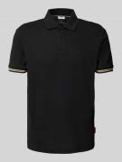 JOOP! Jeans Poloshirt mit Label-Print Modell 'Amare' in Black, Größe L