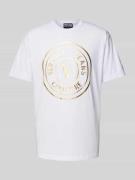 Versace Jeans Couture T-Shirt mit Label-Print Modell 'CJ00T' in Weiss,...