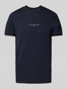 Tommy Hilfiger T-Shirt mit Label-Print in Marine, Größe L