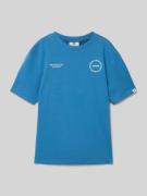 Garcia T-Shirt mit Label-Print und -Stitching in Royal, Größe 152