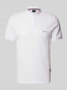 HECHTER PARIS Poloshirt mit kurzer Knopfleiste in Weiss, Größe M