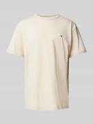 Tommy Jeans T-Shirt mit Label-Stitching in Beige, Größe XS