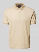 HECHTER PARIS Poloshirt mit kurzer Knopfleiste in Beige, Größe L