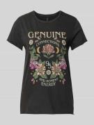 Only T-Shirt mit Motiv- und Statement-Print Modell 'LUCY' in Black, Gr...