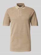 ARMANI EXCHANGE Poloshirt mit kurzer Knopfleiste in Beige, Größe M