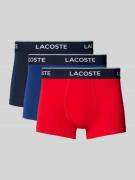 Lacoste Trunks mit elastischem Label-Bund im 3er-Pack in Rot, Größe L