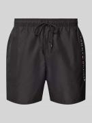 Tommy Hilfiger Badeshorts mit elastischem Bund Modell 'ORIGINAL' in Bl...