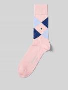 Burlington Socken mit Label-Applikation Modell 'MANCHESTER' in Rose, G...