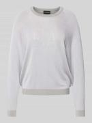 Emporio Armani Strickpullover mit Raglanärmeln in Hellgrau, Größe XL