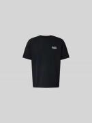 MAISON KITSUNÉ T-Shirt mit Label-Stitching in Black, Größe XL
