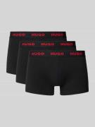 HUGO Trunks mit elastischem Label-Bund im 3er-Pack in Black, Größe L