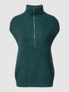 OPUS Strickpullover mit Troyer-Kragen Modell 'Peisini' in Bottle Melan...