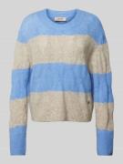MOS MOSH Strickpullover mit Zopfmuster Modell 'ARYNA AIDY' in Ocean, G...