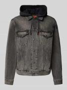 Levi's® Jeansjacke mit Kapuze in Anthrazit, Größe M