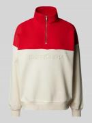 TheJoggConcept Sweatshirt mit Label-Print Modell 'AGE' in Rot, Größe M