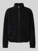 adidas Originals Sweatjacke mit Label-Stitching in Black, Größe XXL