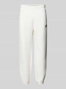 REVIEW Sweatpants mit Label-Print in Offwhite, Größe XL