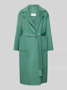 Milano Italy Wollmantel mit Bindegürtel in Mint, Größe XL