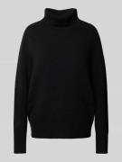 Fynch-Hatton Wollpullover mit gerippten Abschlüssen in Black, Größe M