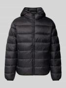 CHAMPION Steppjacke mit Label-Print in Black, Größe L