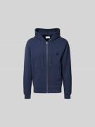 MAISON KITSUNÉ Sweatjacke mit Label-Stitching in Marine, Größe L