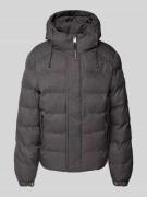 Superdry Steppjacke mit Label-Details in Anthrazit Melange, Größe S