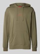 HUGO Hoodie mit Label-Print Modell 'Laze' in Oliv, Größe M